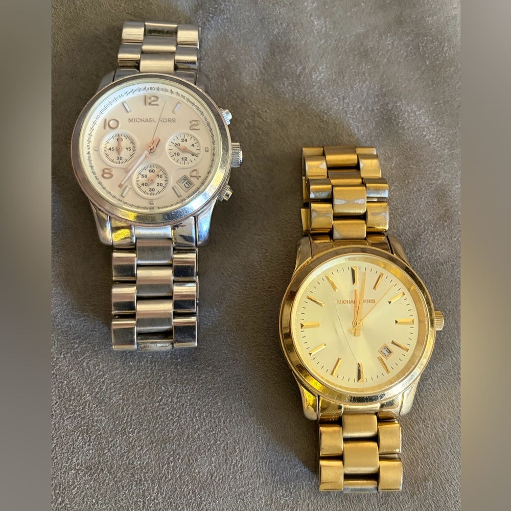 Michael Kors Silver and Gold Watches